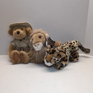 3 Jungle Joes's Safari Friends Talking Plush Cheetah Lion Bear MISSING Backpack